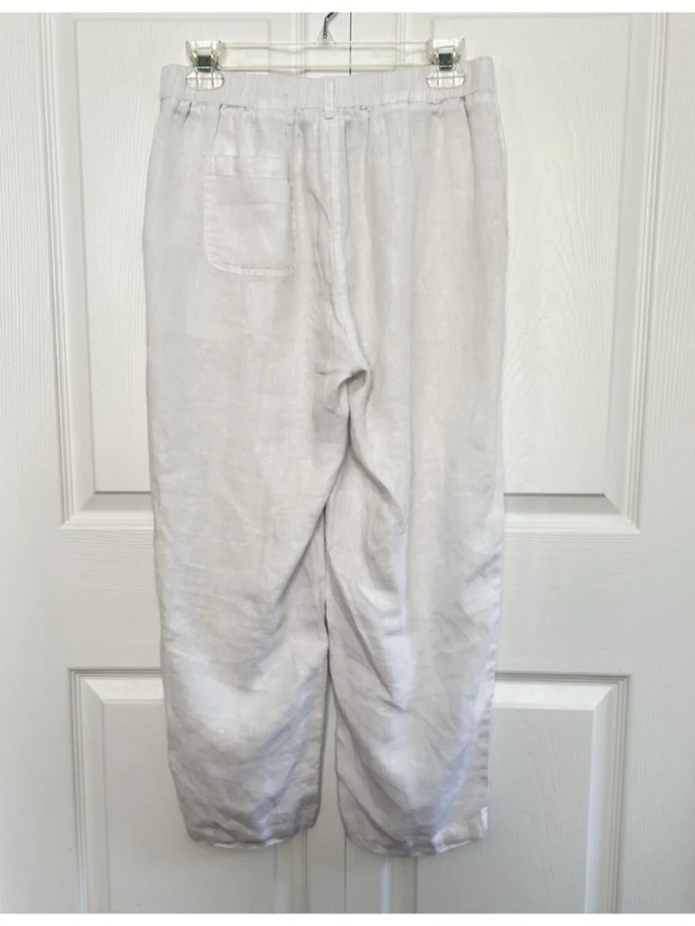 Quince Women’s 100% European Linen Pull On Crop Pants White Size S - Picture 12 of 16